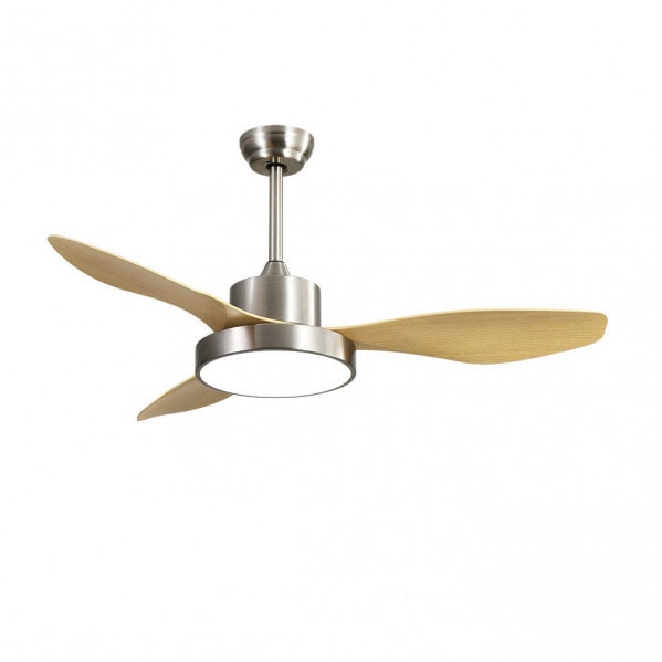 IluminaShop Ventilador de Techo LED  48W Niquel / Haa  Motor DC  3000+4000+6000