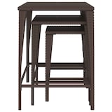 thumbnail of Tables gigognes 3 pcs marron résine tressée Modèle Zenith Moderne