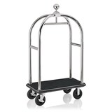 thumbnail of WAS Germany - Gepäckwagen, 113 x 62 x 191 cm, silberfarben,  schwarzer Teppich, Edelstahl