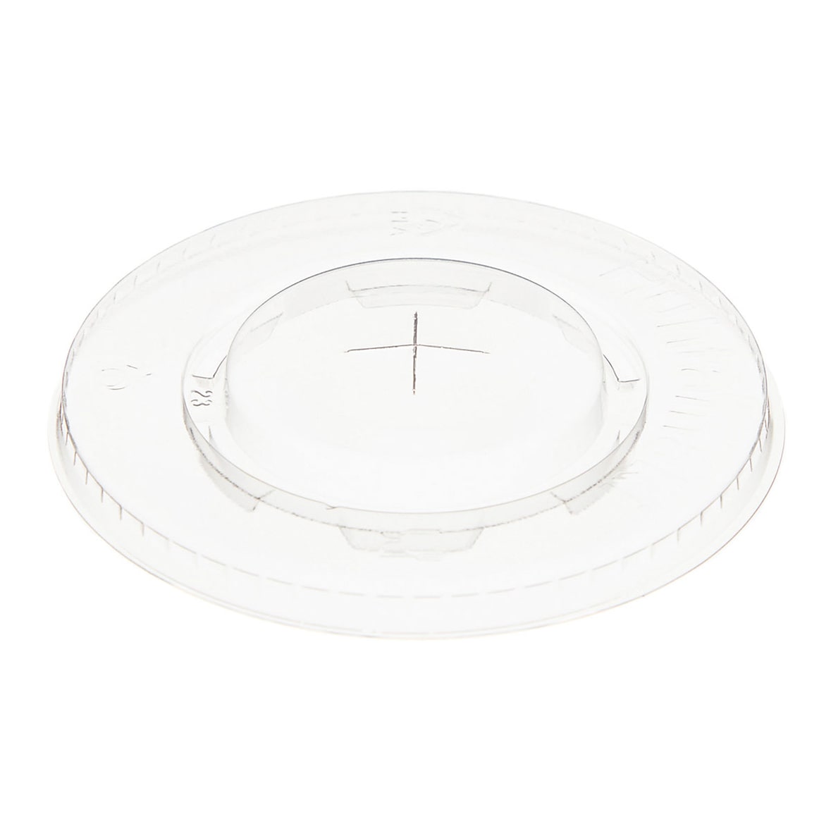 PLA Bio Flachdeckel mit Kreuzschlitz, Ø 9,5 cm Muster (1 Stück)