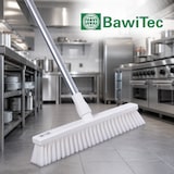 thumbnail of Spezial Hygiene Besen Hygienebesen 40cm Breit mit Aluminiumstiel 145cm Lang HACCP weiß Lebensmittel