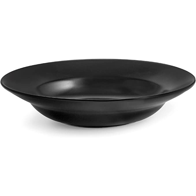 H&H Piatto Pasta in Stoneware Nero 29,5cm