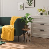 thumbnail of Relaxdays Blumenhocker, Akazienholz, rund, für Blumentöpfe, Pflanzkübel, Retro Blumenständer HD: 42x25 cm, braun/schwarz