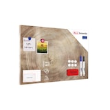thumbnail of ALLboards Metallische Magnettafel BAUMSTAMM NATUR 60x40cm Memoboard für jede Art von Magneten Magnetpinnwand + 4 Marker, 10 Magnete und Schwamm