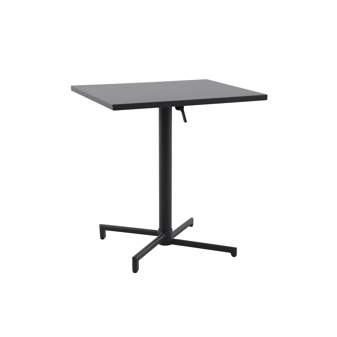 METRO PROFESSIONAL Tavolo da bistrot pieghevole Aveiro, acciaio, stampa effetto legno, 60 x 70 cm, rettangolare, grigio scuro/nero