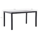 thumbnail of METRO PROFESSIONAL Gastro Tisch Balsario, Alu/PE-Rattan, 130 x 90 cm, rechteckig, schwarz