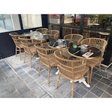 thumbnail of Plateau de table rond MARCEAU - Marbre MARQUINO - Cercle laiton D60 cm