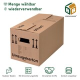 thumbnail of 120 x Umzugskarton Spedition XXL 40 kg Traglast stabile Umzugskiste Umzug Umzugsmaterial 2-wellige Movebox BB-Verpackungen