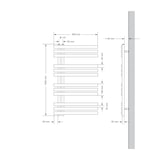 thumbnail of Badheizkörper Mittelanschluss 600x1000 mm Anthrazit mit Universal Anschlussgarnitur