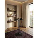 thumbnail of Modischer Bartisch in Schwarz, Trompetenfuß, 30 kg Belastbar, für Gastronomie/Zuhause. 60x60x100 cm | Kadima Design
