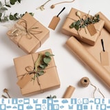 thumbnail of Kraft Natur Geschenkpapierrolle 62cm x 80m – Für Handwerk, Souvenirs und Weihnachtsgeschenke