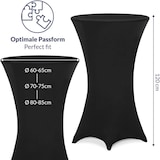 thumbnail of DETEX® Stehtischhusse Schwarz 60-65cm Verstärkter Fußbereich 30°C Waschbar Stehtisch Hussen Stretch Tisch Überzug Party