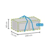 thumbnail of Schutzhülle/Aufbewahrungstasche für Auflagen, Grau, rechteckig, 200 cm x 75 cm x 60 cm