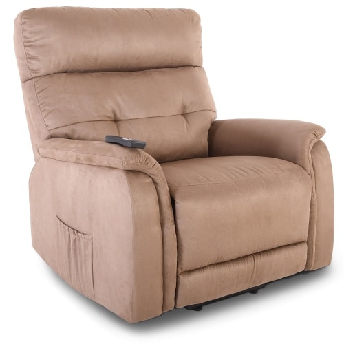 Fernsehsessel Aufstehhilfe, XXL-Relaxsessel, Liegefunktion, 200 kg Belastbarkeit, XXL-Sessel , Schlaffunktion, Mikrofaser, Braun, Raburg Samson