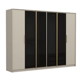 thumbnail of Armario Lux 7937 humo dorado blanco 270x210x52 cm
