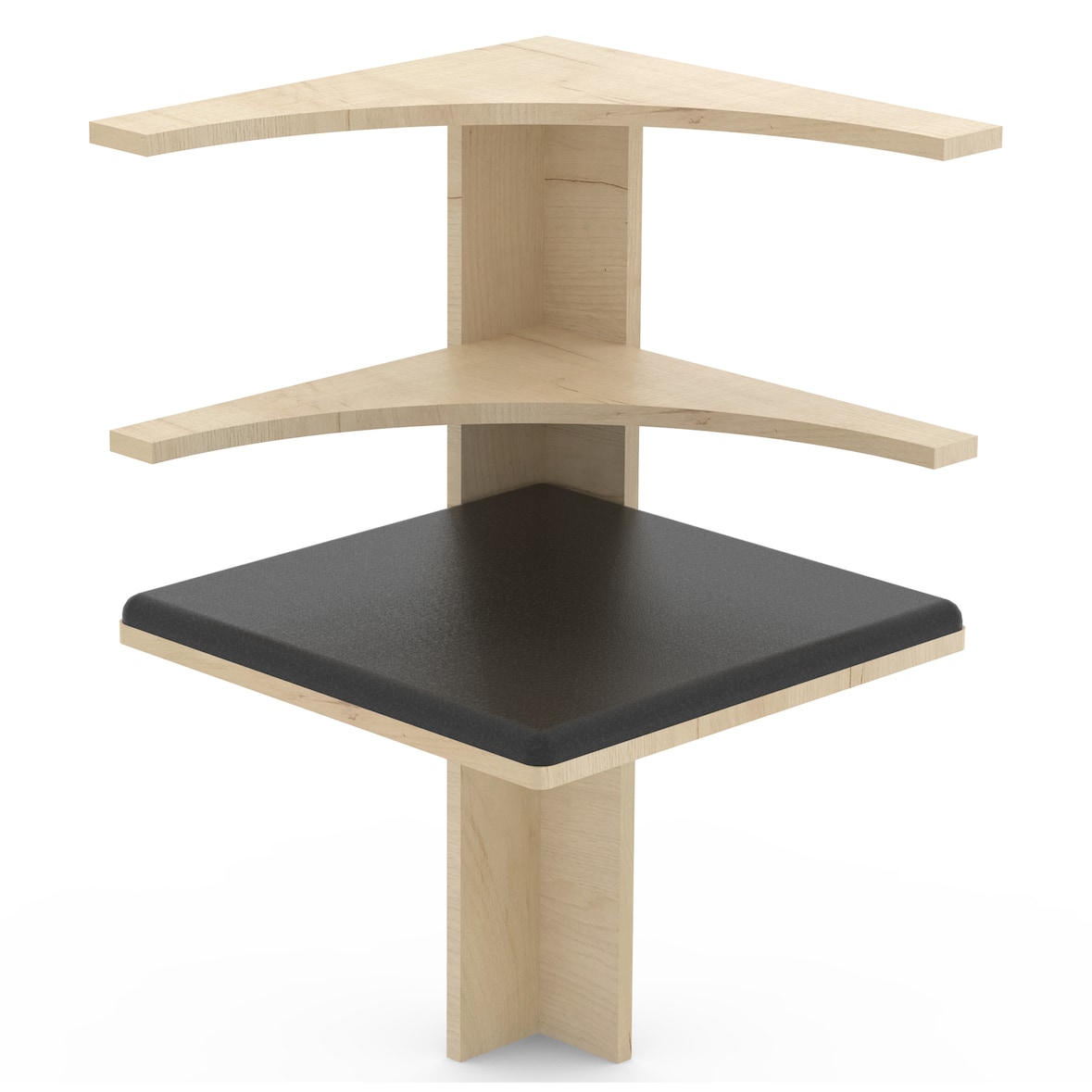 VCM Essgruppe Esal Anthrazit / Honig-Eiche H. 78 x B. 43 x T. 42 cm