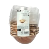 thumbnail of 10 Schalen, Palmblatt rund 300 ml Ø 15 cm · 8,3 cm mit rPET Deckel "Kombipack"