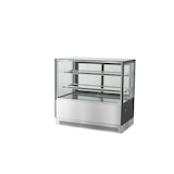 thumbnail of Vitrina expositora refrigerada pastelera. Cristal recto dim: 1200x700x1200 mm.Con 2 estantes interiores y puertas traseras correderas.