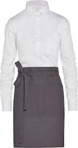 thumbnail of BRUSSELS - Short Recycled Bistro Apron with Pocket: One Size / Grey