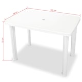 thumbnail of Tavolo da giardino Faretto bianco 101x68xh72cm FORNOR