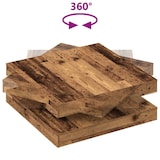 thumbnail of Table basse rotative à 360 degrés vieux bois 90x90x34,5 cm Modèle Élégance Chic