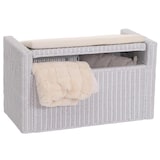 thumbnail of Panca contenitore M92 in rattan con cuscini 88cm ~ bianco