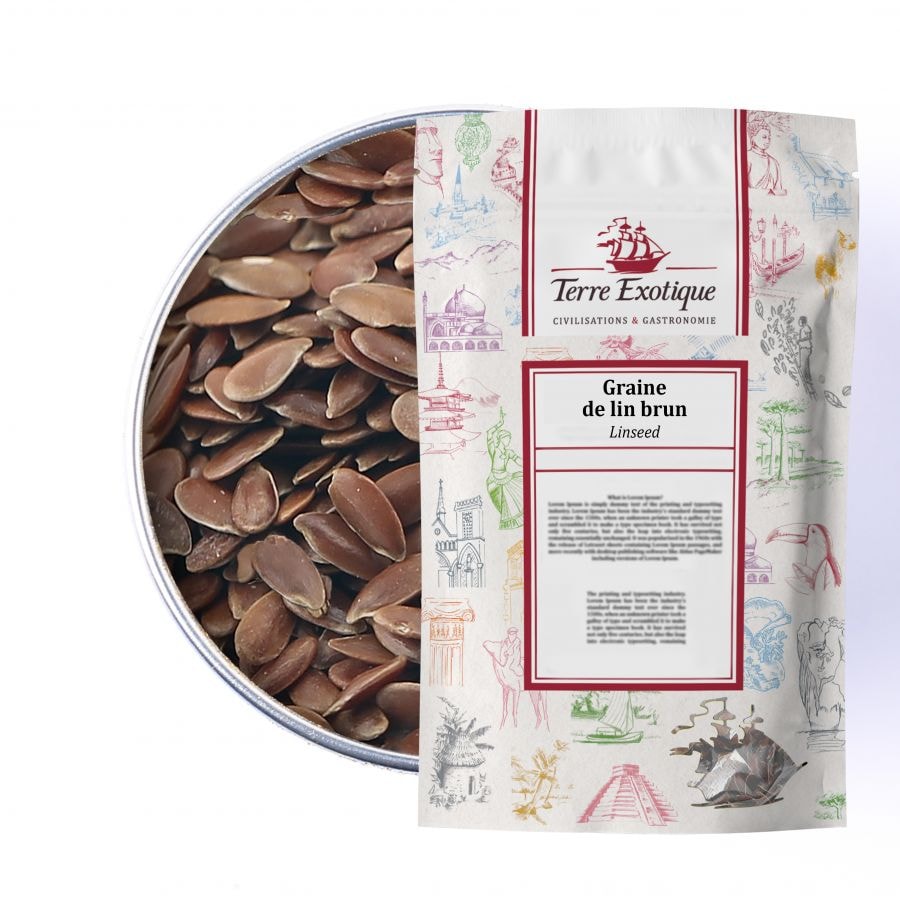 TERRE EXOTIQUE Graines de lin brun 500 g