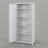 thumbnail of Mueble archivador de 5 niveles archivador con llave estantes ajustable armario archivador metálico para oficina estudio salón 80x40x180 cm blanco