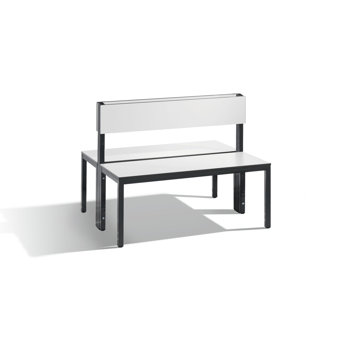 C+P Doppelseitige Sitzbank mit Rückenlehne, Basic Plus, H796xB1000xT760mm