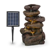 thumbnail of Savona Solarbrunnen 2,8 W Polyresin 5h Akku LEDs Steinoptik Brauner Stein