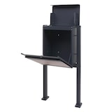 thumbnail of Pakketdoos met standaard HWC-K41, pakketdoos, pakketstation, staande brievenbus, metaal ~ gegalvaniseerd antraciet-houtlook