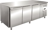 thumbnail of KLIMAITALIA Belüfteter 3-türiger Pasticceria-Edelst.kühltisch. Thermo digital. T° -2°C/+8°C. Dim. (LxWxH) 202x80x86 cm. Mod. PSX3100TN