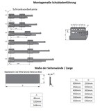 thumbnail of Glas Schubladensystem Vollauszug Soft Close Schubladenauszug L 500mm H 86mm