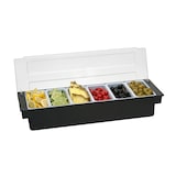 thumbnail of METRO PROFESSIONAL Boîte à ingrédients avec 6 inserts, polypropylène/polystyrène, 6 x 0.5 L, avec couvercle, noir/blanc