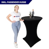 thumbnail of CHEFGASTRO Stehtisch mit Hussen klappbar Rund Rund HxØ 110x80cm Bistrotisch Stahl MDF-Platte mit Edelstahlbeschichtung Schwarz wetterfest Gartentisch