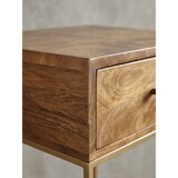 thumbnail of Nachttisch Mango Massivholz/Metall, Industrial-Stil, Boxspringbett-kompatibel, Geräumige Schublade. 40x35x75 cm | Kadima Design