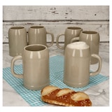 thumbnail of 6er Set Grenzauer-Bierkrug Humpen 0,5 Liter mit Eichstrich Steinkrug