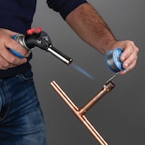 thumbnail of Antorcha de Gas Multiusos Soldadura Soldadura Fuerte Cocina + Cartucho de Gas Butano 227gr KEMPER