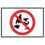 thumbnail of Schild Glas verboten Symbol A3 Rückseite selbstklebend