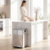 thumbnail of HOMCOM Balde de Lixo de Cozinha com 2 Compartimentos 2x20L Pedal Fechamento Suave e Cubo Amovível  Prata