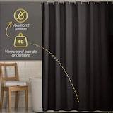 thumbnail of HGMD Douchegordijn 120x200 - Zwart - Wasbaar - Douchegordijn anti schimmel