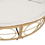 thumbnail of vidaXL Outdoor-Loungebett mit Dach und Kissen Poly Rattan