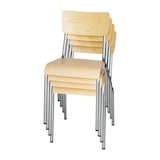 thumbnail of Sedie da cantina Bolero in acciaio zincato con seduta e schienale in legno (4 pezzi)