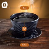 thumbnail of Bonvivre® Teetassen + Untersetzer aus emailliertem Gusseisen - 2er Set | Asiatische Teebecher mit Untertassen - Füllmenge je 100 ml