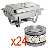 thumbnail of SPECIALE AANBIEDING Olympia Milan Chafing Dish met 24-pak Olympia gel brandpasta