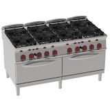 thumbnail of EURAST - Cocina 8 fuegos a gas 2 hornos estáticos a gas gn 2/1 - 1600x900x900 mm - 72 Kw - 34730313