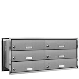 thumbnail of AL Briefkastensysteme 6 Fächer Premium Edelstahl Durchwurf Briefkasten Anlage für Post A4, robust, wetterfest, Artikelnummer: 132V6DV2