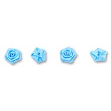 thumbnail of Satinrosen 2cm 20 Stück Stoffblumen zum Basteln Dekorieren Hochzeit Geschenkverpackung Blütendeko Tischdeko Handarbeit Stoffrosen Deko Hellblau