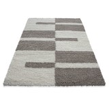 thumbnail of Hochflorteppich Shaggy Kariert Weich Flauschig Waschbar Strapazierfähig Schlafzimmer Esszimmer Beige 100x200 cm – WATZMANN von Kadima Design
