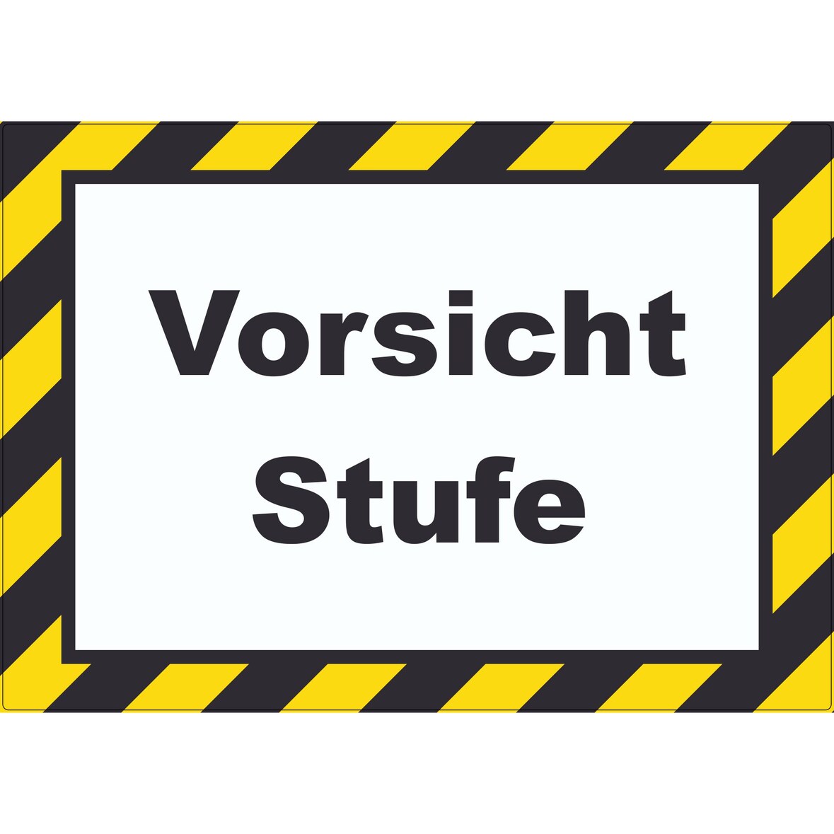 Vorsicht Stufe Aufkleber A2 (420x594mm)